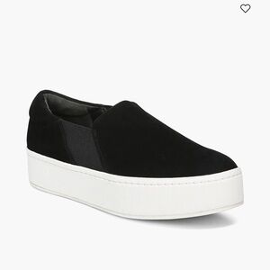 Vince Black Slip-On Platform Sneakers